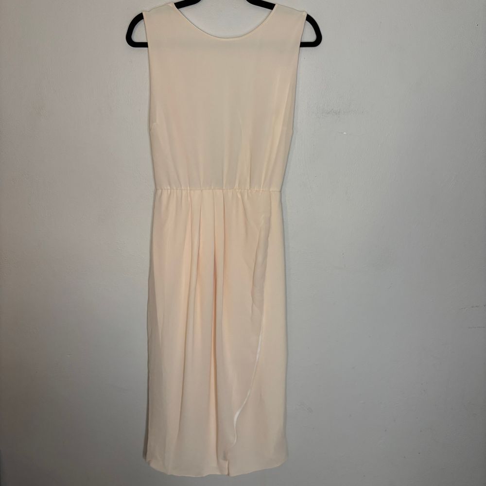 TFNC‎ London Dress Women's UK 16 (US 12) Ecru Sleeveless Cowl Back Midi Dress
